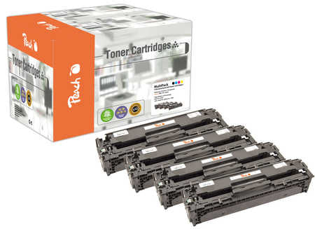 Peach Toner-Multipack CRG-718 – BK/C/M/Y – für Canon i-SENSYS LBP-7200, MF 724 Cdw und andere