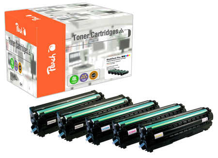 Peach Toner-Multipack – BK/C/M/Y, 5400 Seiten – für Samsung CLP-410 Serie, CLP-415 N, CLP-415 NW und andere