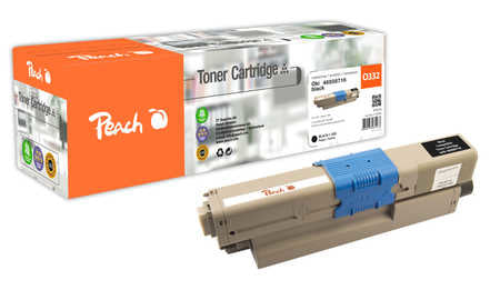 Peach 46508716 Schwarz Toner – Kompatibel – 1'500 Seiten – für OKI C 332 DN/C 332 DNw/MC 363 DN