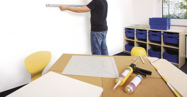 Magnetoplan Pinnwand – 50 × 50 cm, weiss, Magnetwand