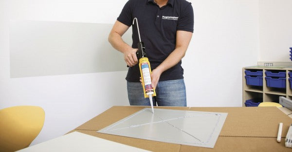 Magnetoplan Pinnwand – magnetisch – 50 × 50 cm, weiss, Magnetowand