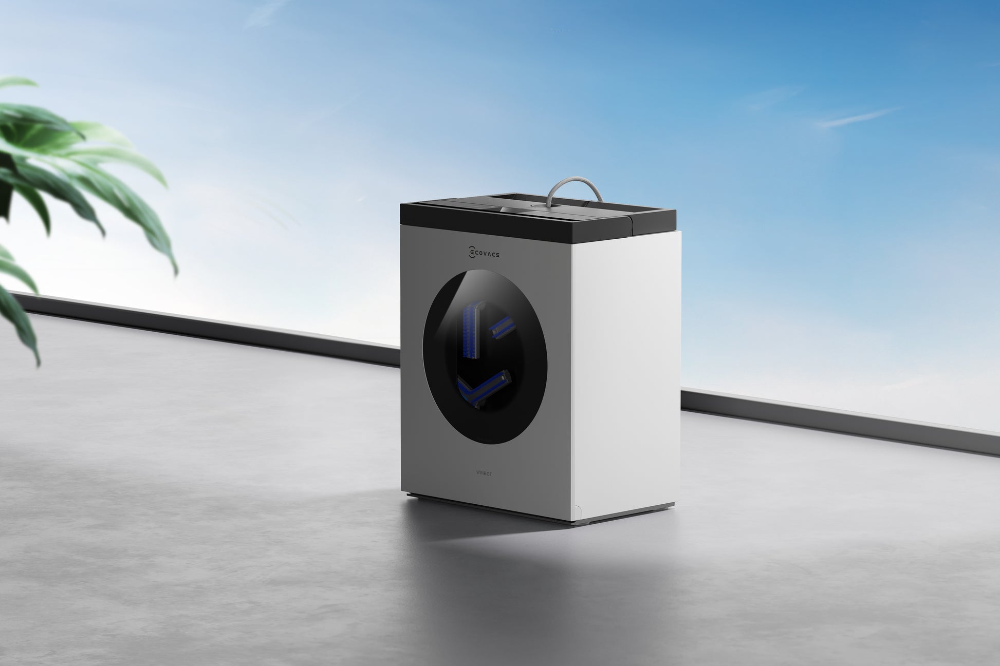 Ecovacs Reinigungsgerät WINBOT W3 OMNI – 110 min Betriebsdauer – Silber, Weiss – 27,0 × 27,0 × 7,6 cm