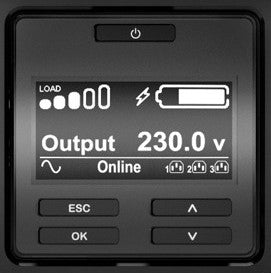 APC SRT3000XLW-IEC USV 3 kVA/2700 W Online – Tower – 8 AC-Ausgänge (C13/C19), Eingang IEC C20
