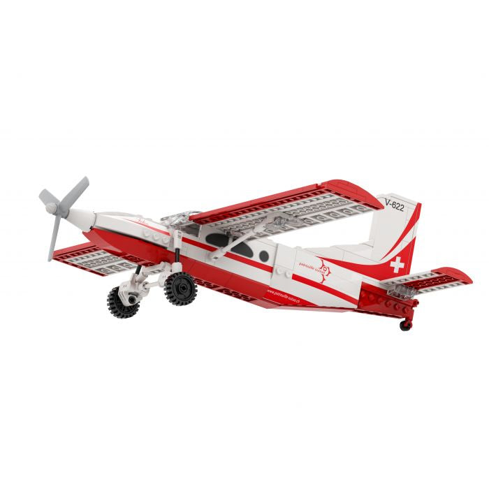 ACE Pilatus PC-6 Starrflügelflugzeug-Modell – 221 Teile – vormontiert – ab 8 Jahren – Kunststoff, Rot/Weiss