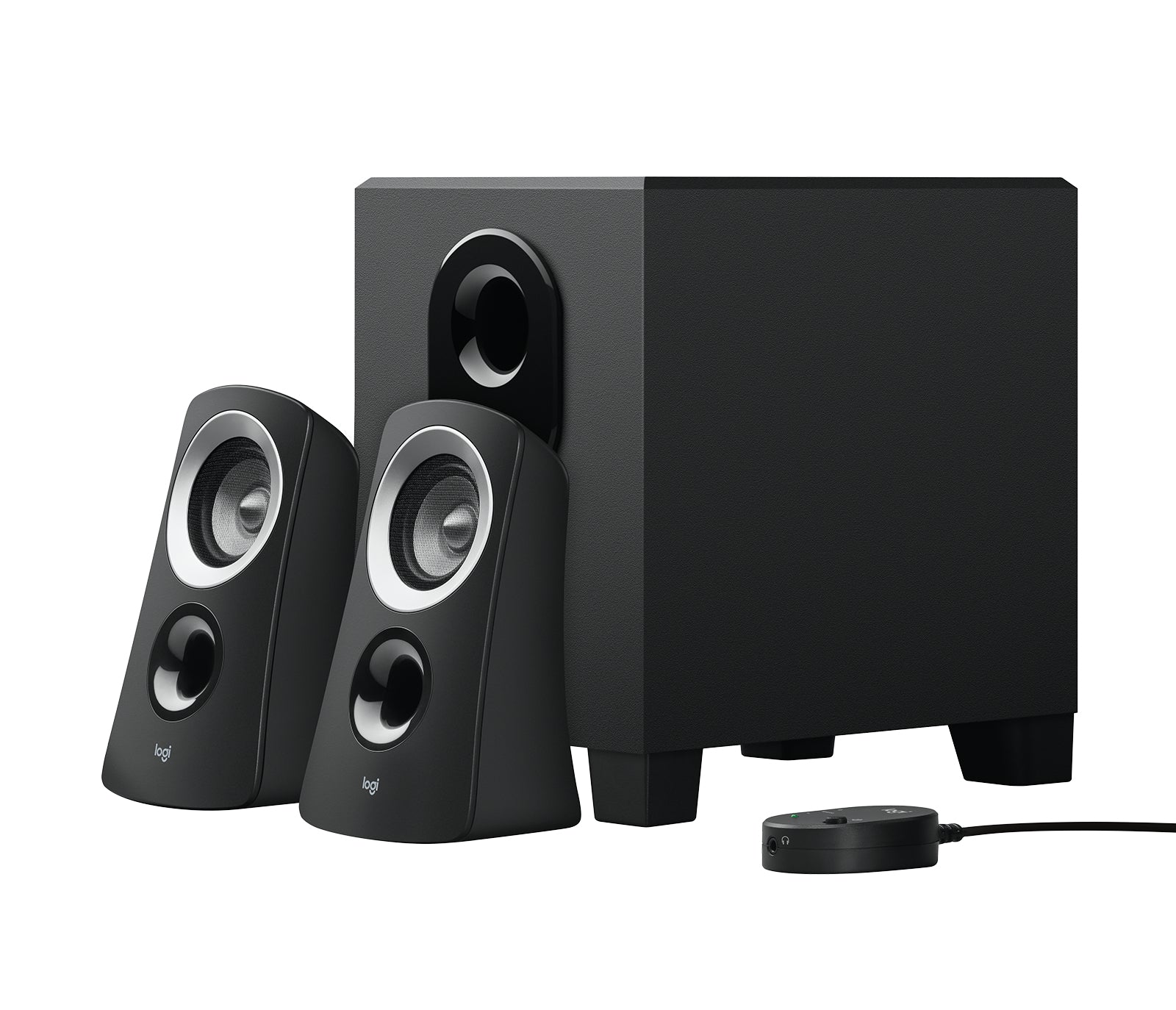 Logitech Z313 – PC-Lautsprecher-Set 2.1 – 25 W, mit Subwoofer, 3,5 mm Klinke, Schwarz