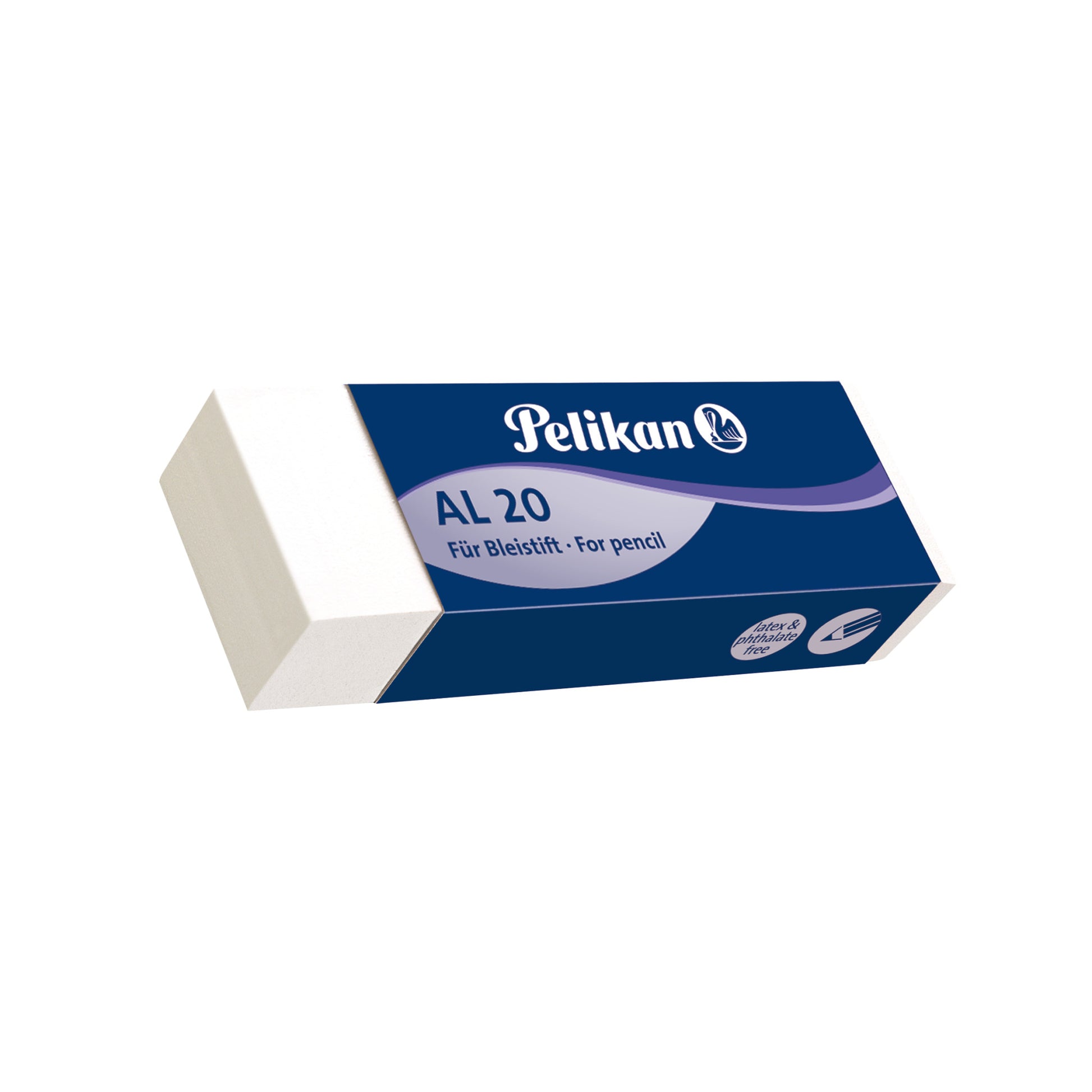 Pelikan Radierer – für Bleistifte – 65 × 12 × 21 mm – Kunststoff – weiss