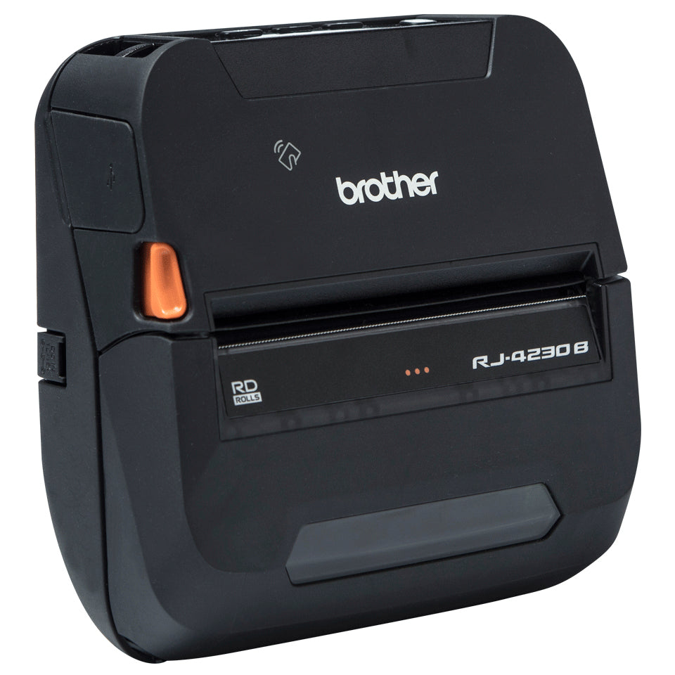 Brother RJ-4230B – Mobiler Drucker, Thermodirekt, für Etiketten 45–113 mm, 203 × 203 dpi, USB, Bluetooth