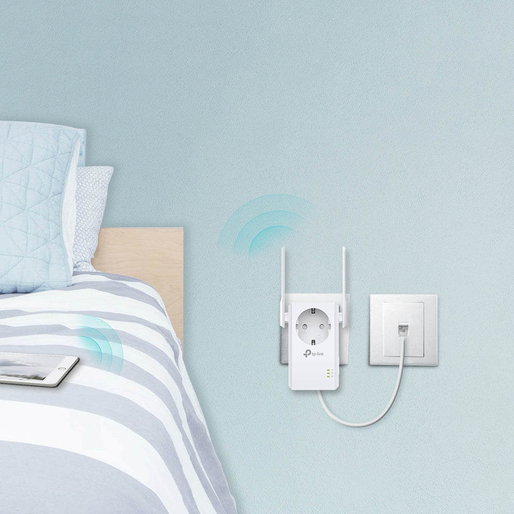 TP-Link TL-WA860RE Access Point – Wi-Fi 4 (802.11n), 300 Mbit/s, Integrierte Steckdose
