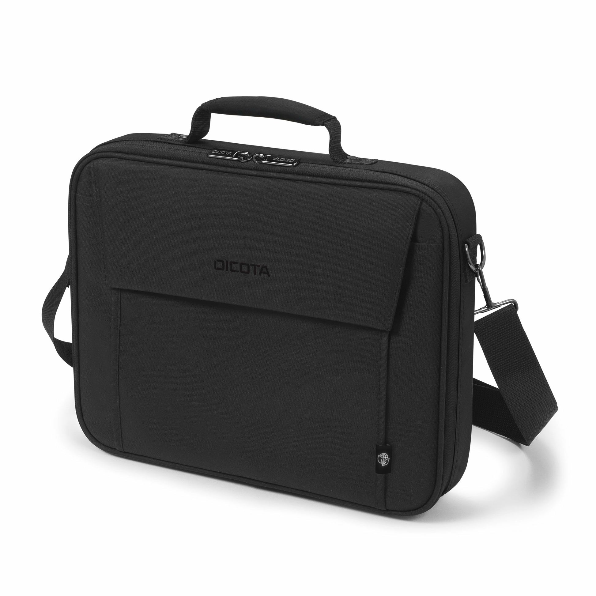 DICOTA Notebook-Tasche bis 17,3" – abnehmbarer Schultergurt, Zusatzfächer – Schwarz