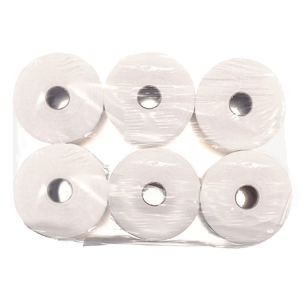 SCOTT Handtuchrolle – 1-lagig, Weiss – 60 mm × 165 m – für Slimroll Spender – Pack 6 Rollen – EU Ecolabel