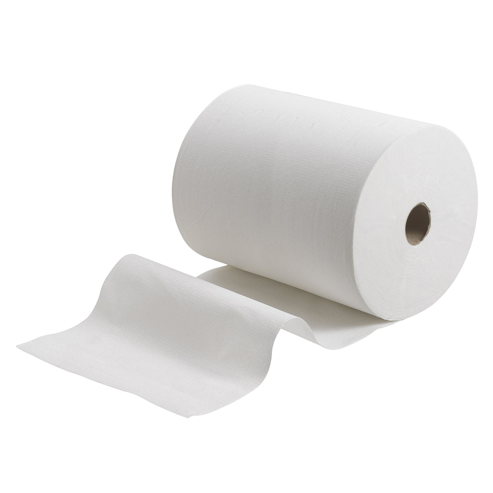 SCOTT Handtuchrolle – 1-lagig, Weiss – 60 mm × 165 m – für Slimroll Spender – Pack 6 Rollen – EU Ecolabel