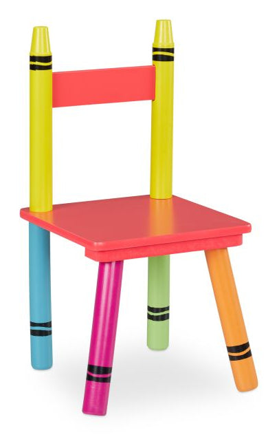 Relaxdays Kinderstuhl – 52 × 45,5 × 5 cm – Bambus – Mehrfarbig