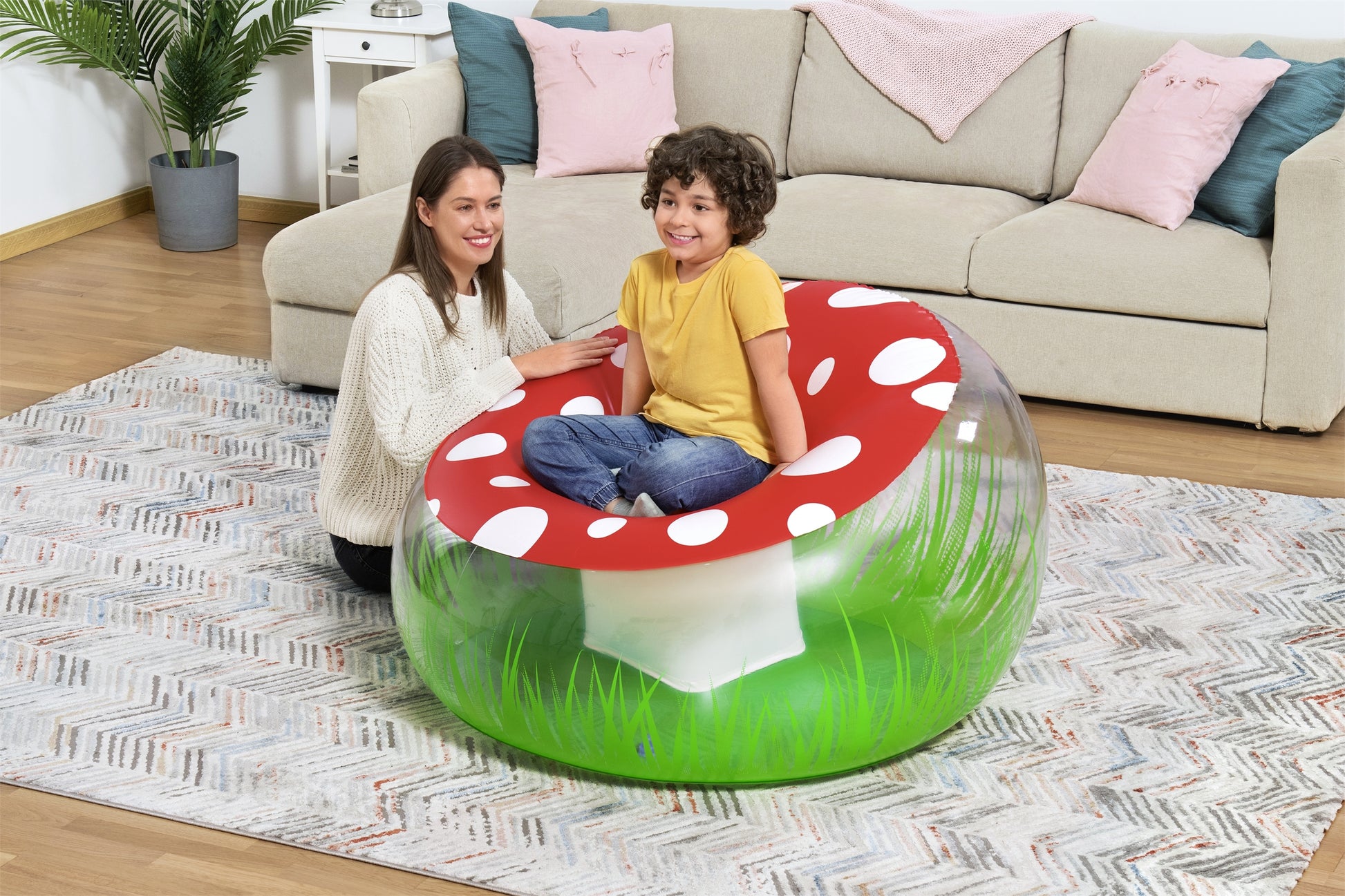 Bestway Kinderstuhl – 112 × 112 × 66 cm – PVC – mehrfarbig – mit Flickzeug