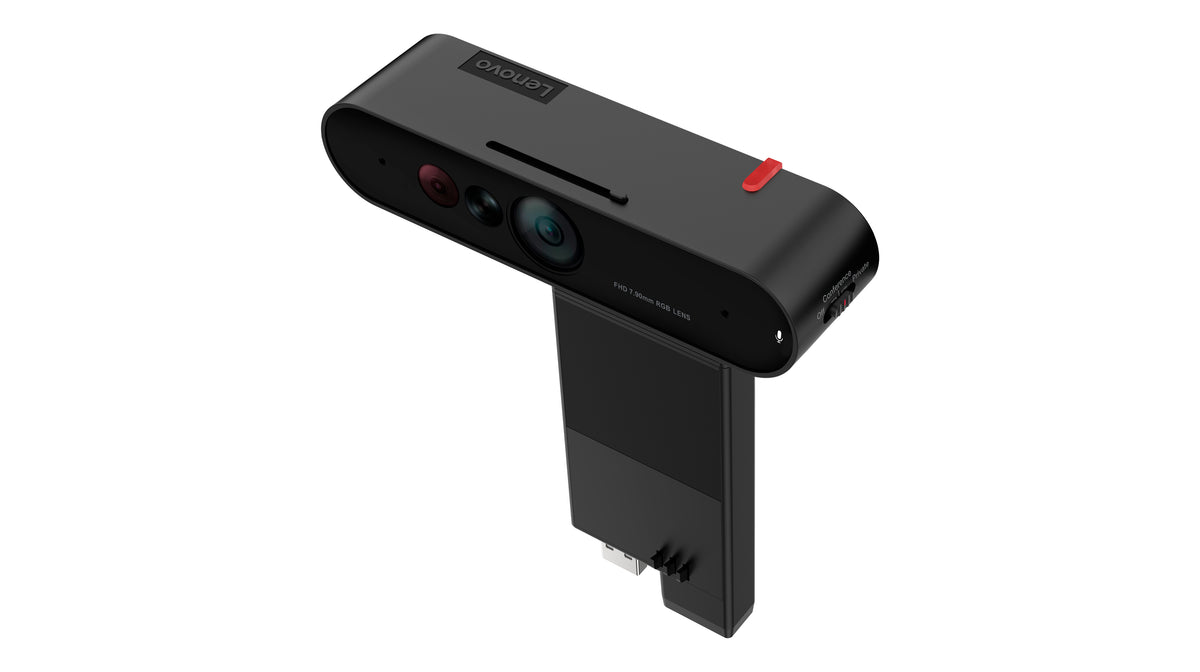 Lenovo MC60 Webcam – Full HD 1080p, 30 fps, Autofokus, USB 2.0, Sichtschutz – Schwarz