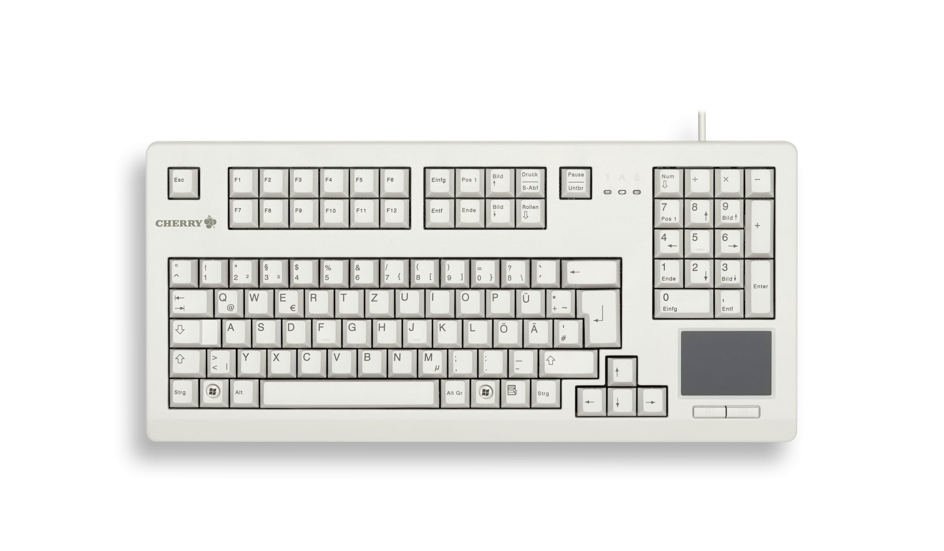 CHERRY G80-11900 TouchBoard – Tastatur, kabelgebunden (USB), UK-Layout (EN) – für Windows