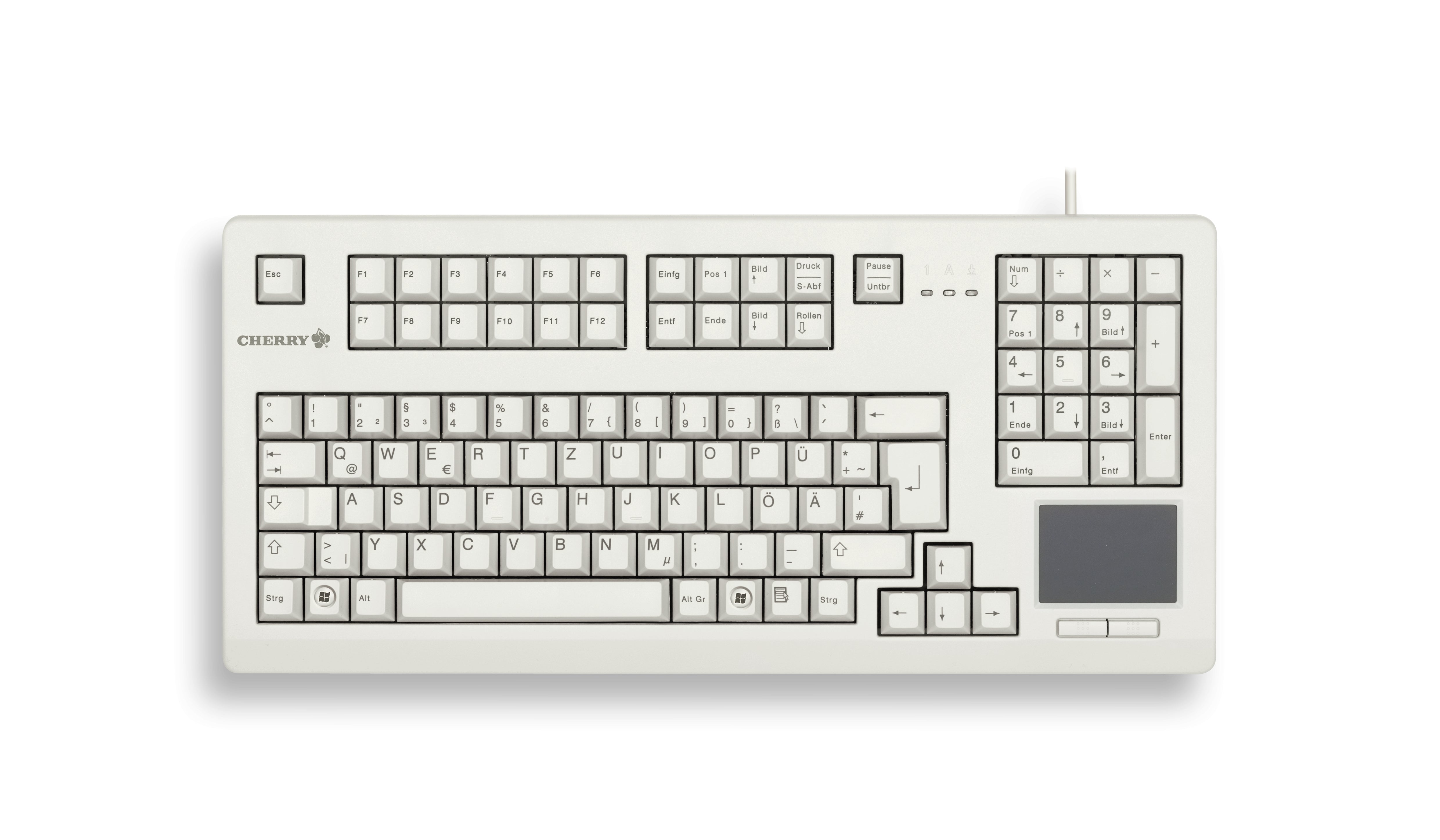 CHERRY G80-11900 TouchBoard – Tastatur, kabelgebunden (USB), UK-Layout (EN) – für Windows