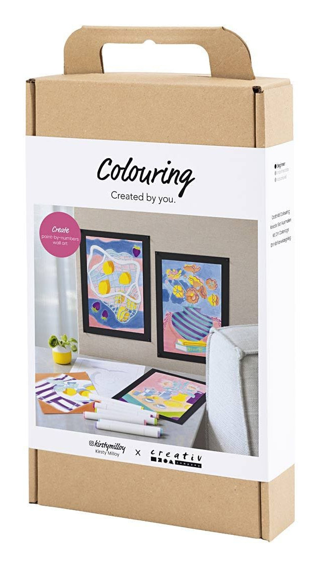 Creativ Company Malen-nach-Zahlen-Set – mit Zeichenmarker und Markerpapier – ab 3 Jahren