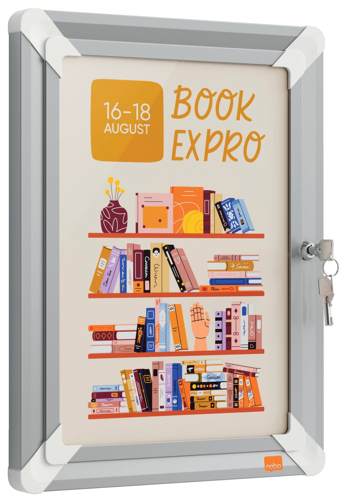 Nobo Plakatrahmen Premium Plus – für A4 – silber – Aluminium/Polypropylen – 267×356×27 mm