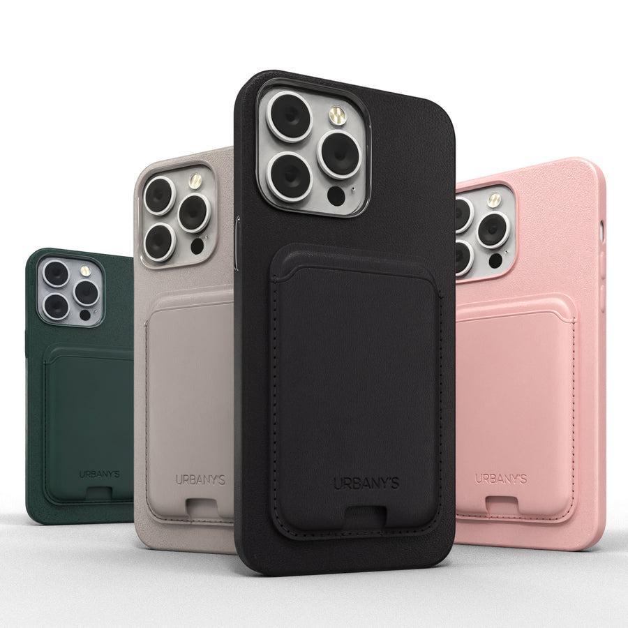 Urbany's Halterung – für MagSafe, Leder, rosa