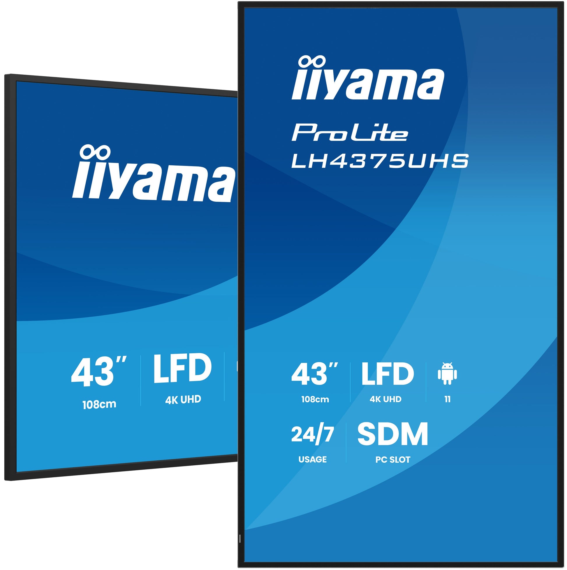 iiyama ProLite LH4375UHS-B2AG – Signage-Display, 42,5", Ultra HD 4K, 500 cd/m², IPS, 16:9