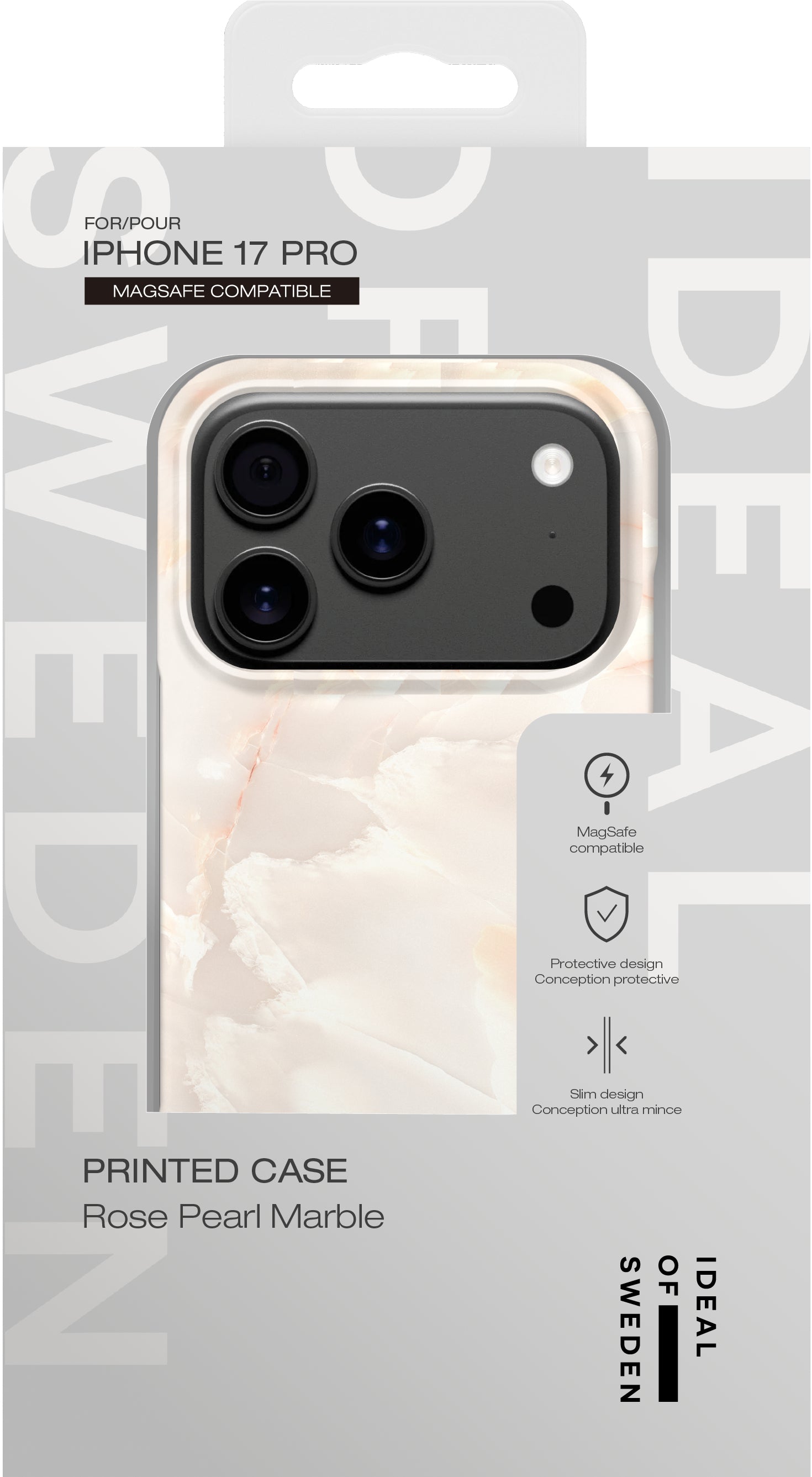 Ideal of Sweden – Backcover – für Apple iPhone 17 Pro – Rose Pearl Marble – PC – MagSafe-kompatibel