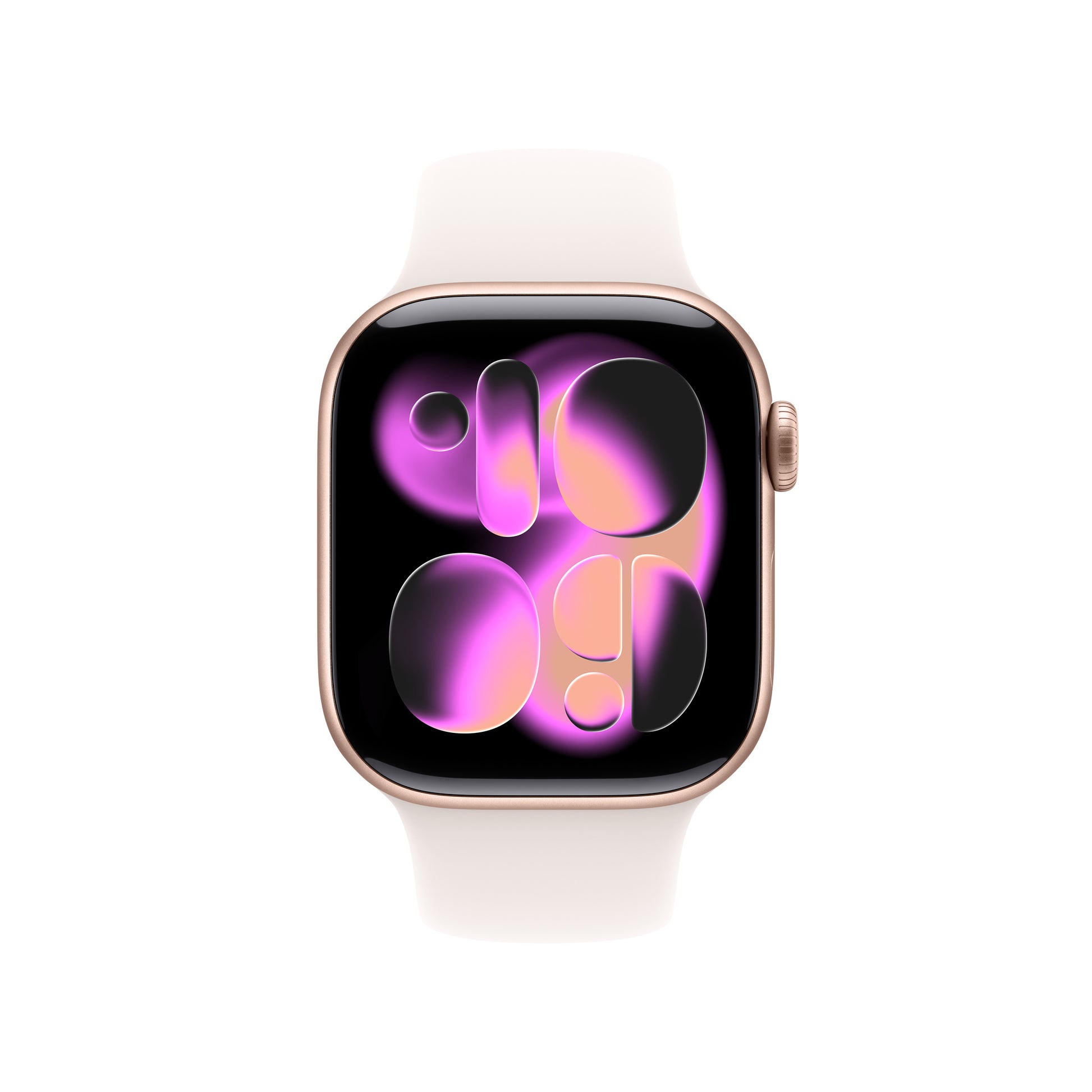 Apple Watch Series 11 42 mm GPS – Aluminium Roségold, Sportarmband, Light Blush, S/M, 50 m, für iPhone