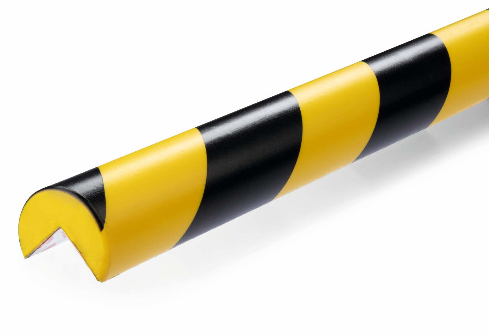 Durable Eckschutzprofil C25R – 1 m, Polyurethan (PU), Schwarz/Gelb, selbstklebend
