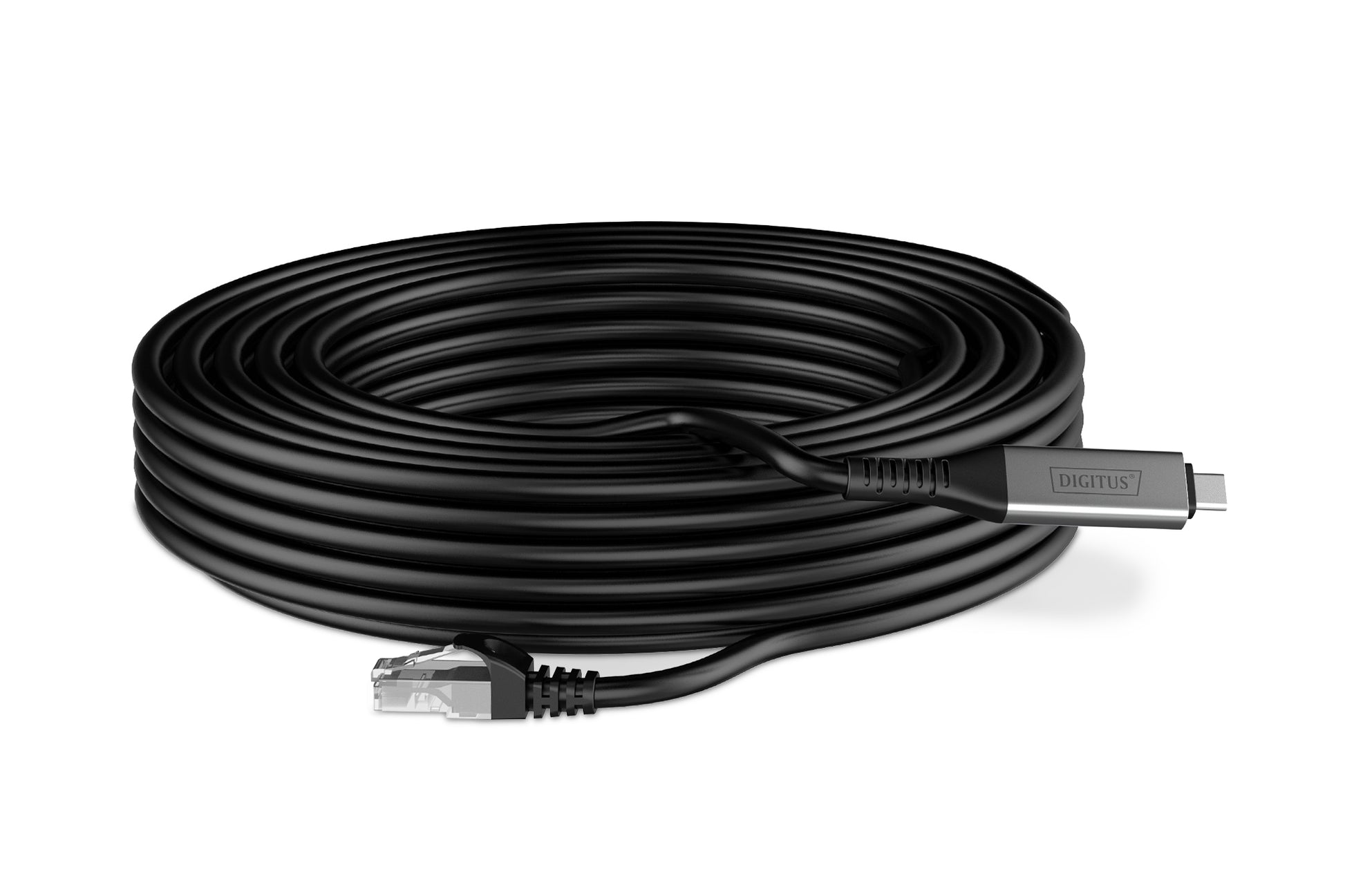 Digitus USB-C auf Ethernet (RJ-45) Adapter, USB 3.2 Gen 1, 1 Gbit/s, 15 m, Cat6A S/FTP, LSZH