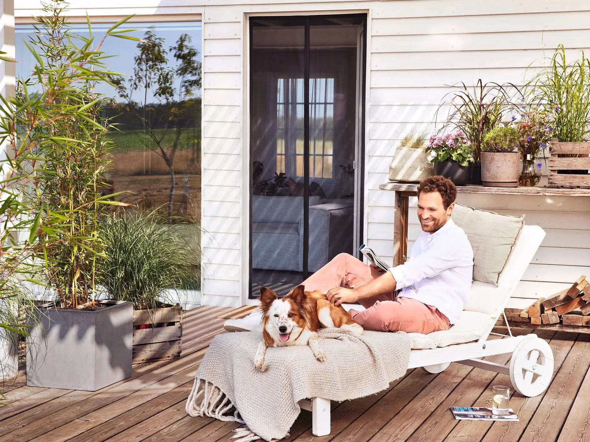 TESA Fliegengitter Tür – 80 × 200 cm – Schwarz – Polyester – Magnetbefestigung – Für Türen