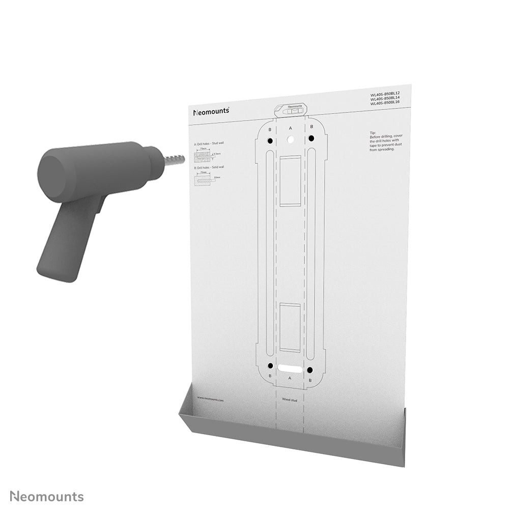 Neomounts WL40S-850BL12 – Wandhalterung, neigbar, für 39", VESA 200×200, bis 40 kg, schwarz
