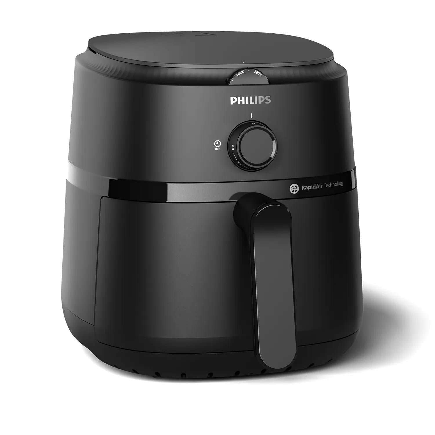 Philips Heissluftfritteuse NA120/00 – 4,2 l, Braten & Backen, 1500 W – schwarz