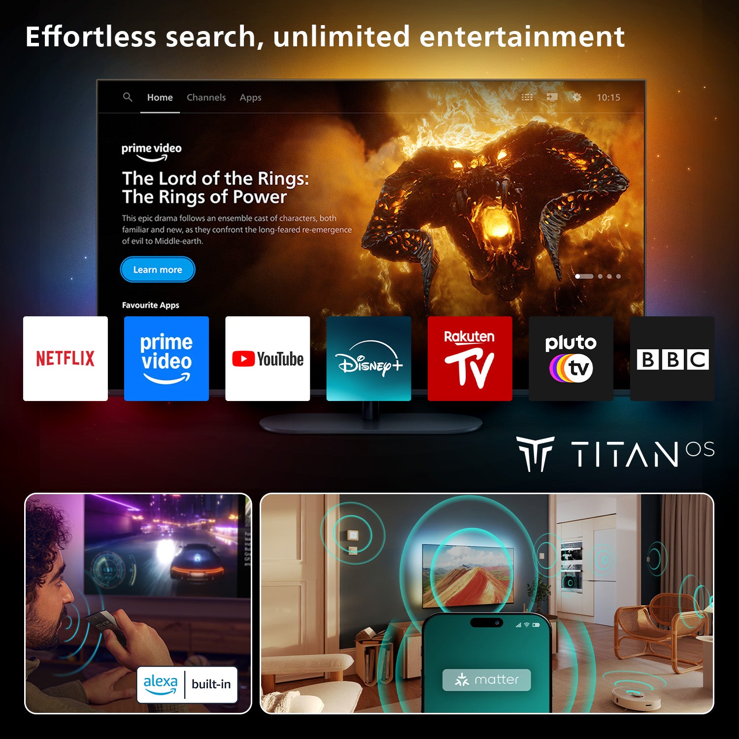 Philips 55PUS8500/12 – 55" QLED UHD 4K, Titan OS, Ambilight (2025)