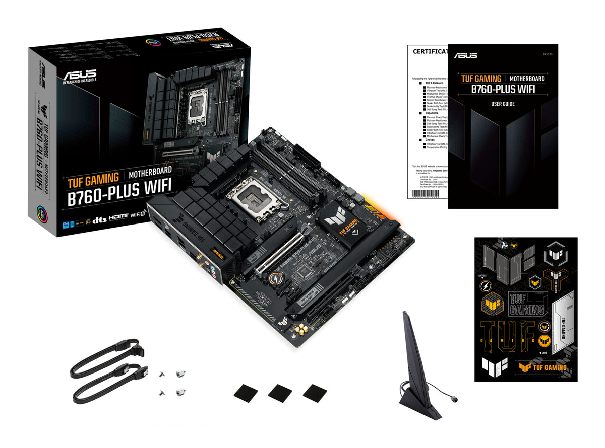 ASUS TUF GAMING B760-PLUS WF – Mainboard – LGA 1700, Intel B760, ATX, DDR5