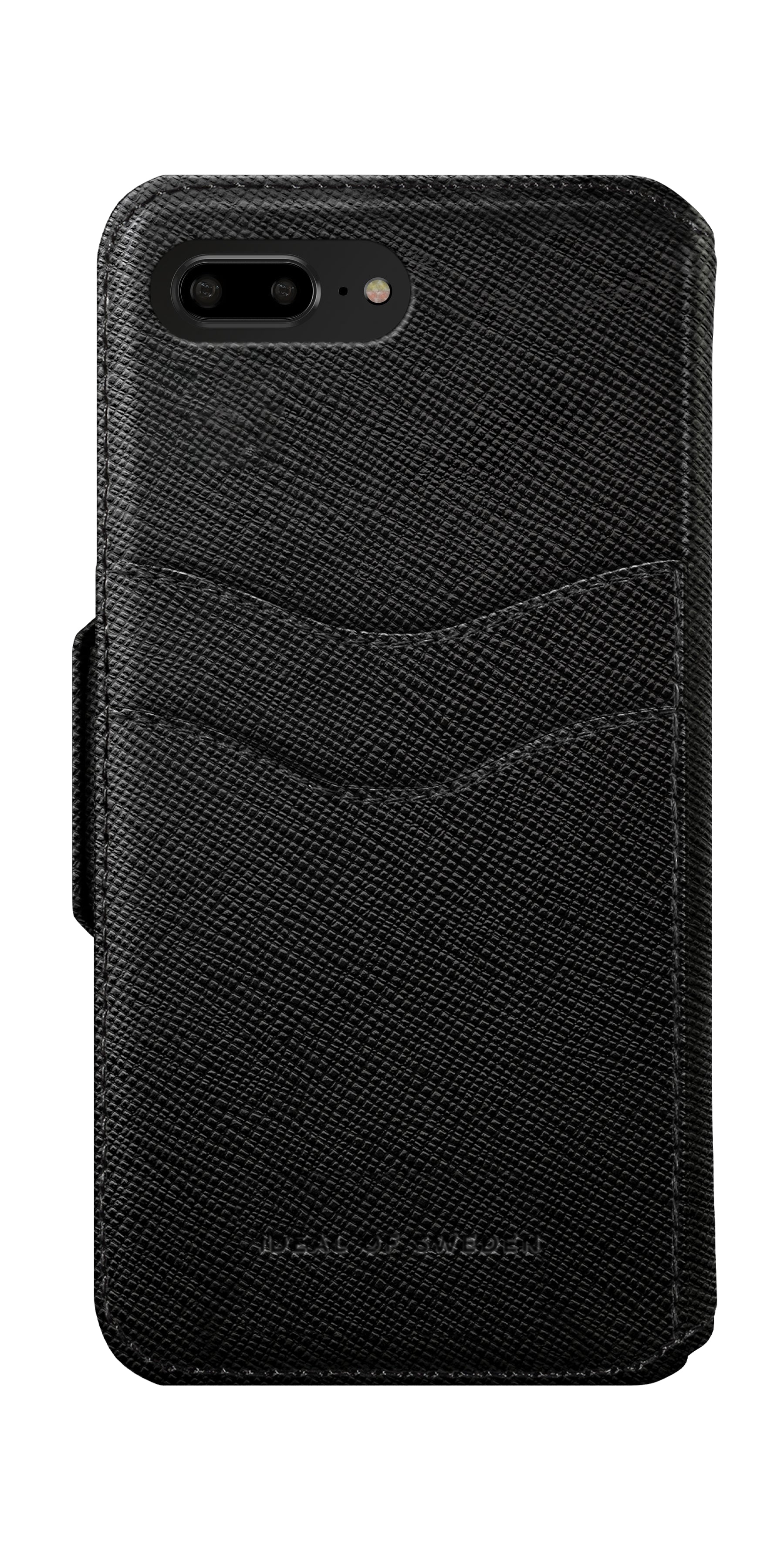 Ideal of Sweden – Booklet-Hülle – für Apple iPhone 6 Plus–8 Plus – Saffiano Schwarz – mit Kartenfach
