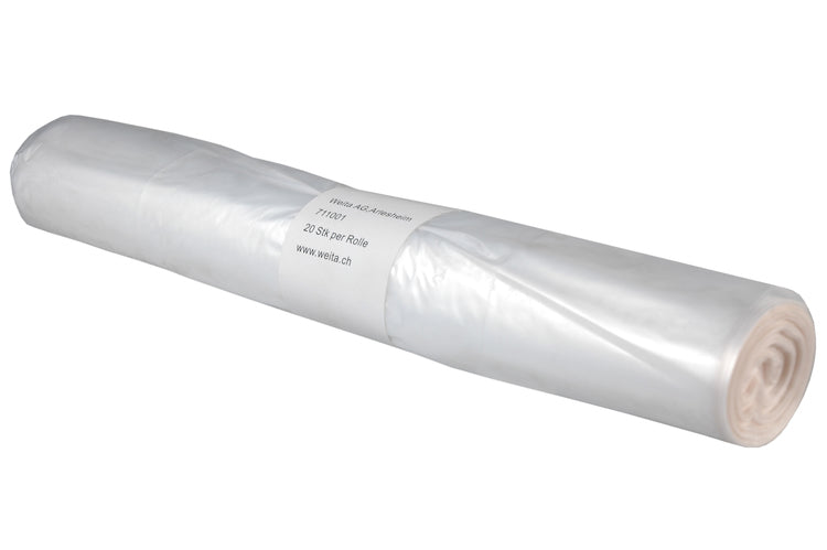 WeitaClean Wäschesack – HDPE, transparent, 25 μm, 40,0 × 20,0 × 12,0 cm – 20 Stk.