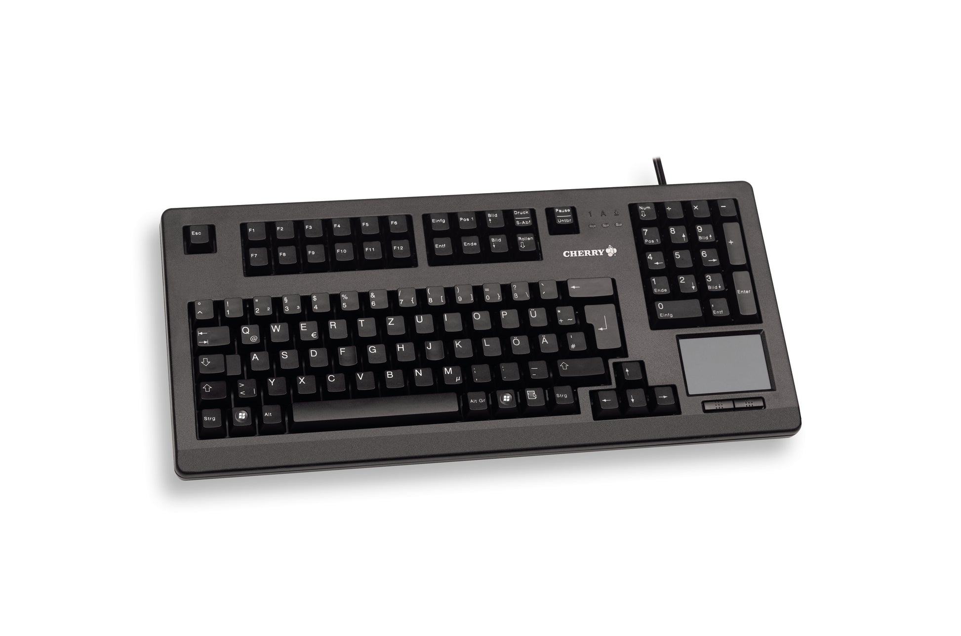 CHERRY G80-11900 TouchBoard – Tastatur, kabelgebunden (USB), UK-Layout (EN), Fullsize (mit Ziffernblock)