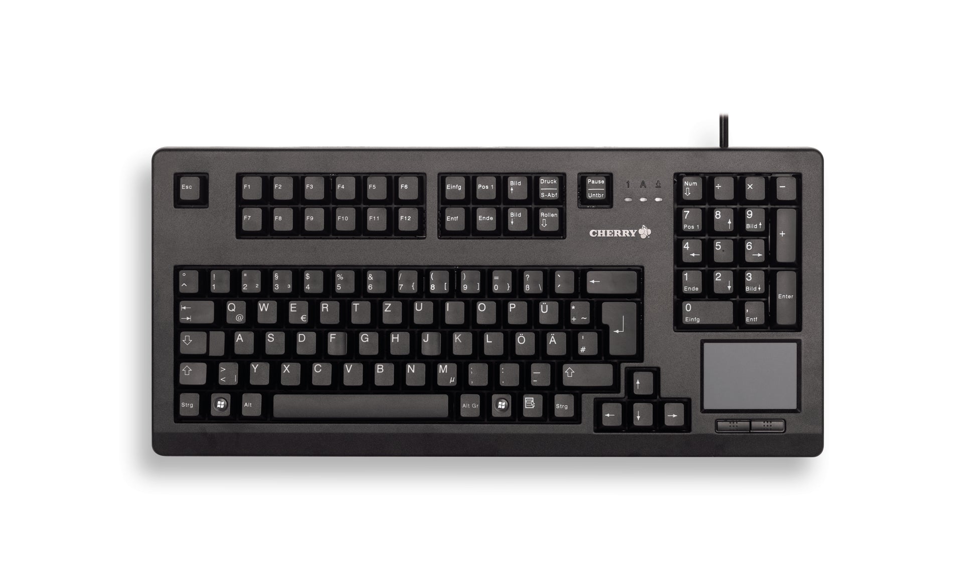 CHERRY G80-11900 TouchBoard – Tastatur, kabelgebunden (USB), UK-Layout (EN), Fullsize (mit Ziffernblock)