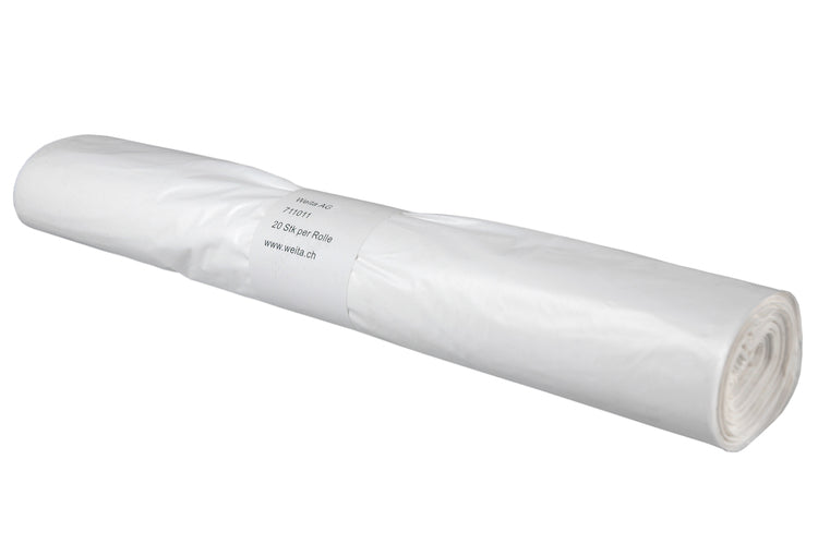 WeitaClean Mehrzweckbeutel – HDPE, weiss, 25 µm, 400 × 200 × 120 mm, 20 Stk