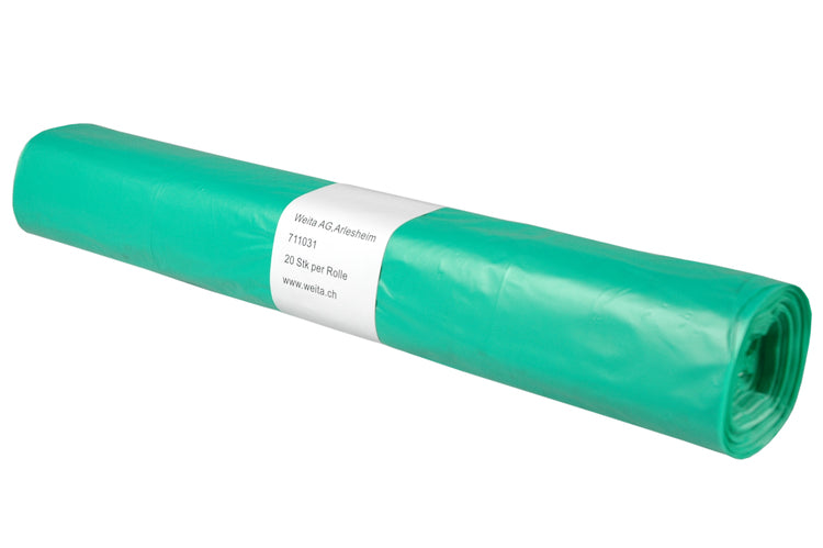 WeitaClean Mehrzweckbeutel – HDPE, grün, 25 µm, 400 × 200 × 120 mm, 20 Stk