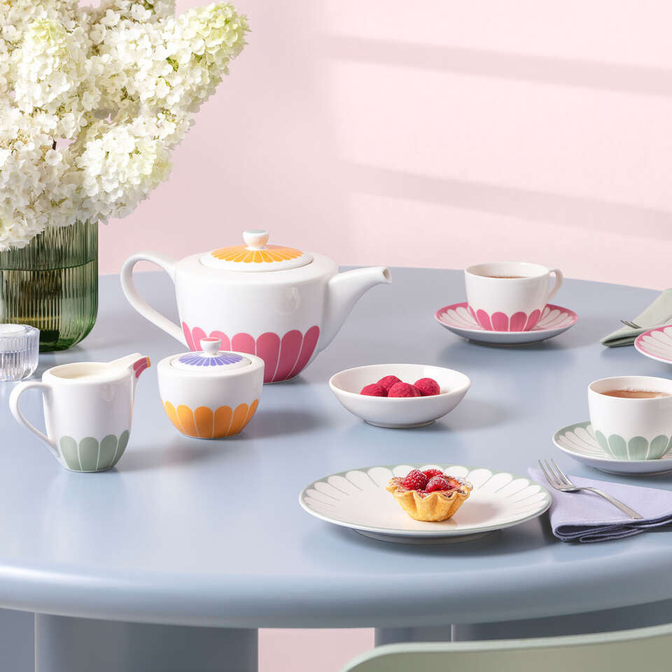 Villeroy & Boch Zuckerdose – 270 ml, Ø 9,9 cm, H 9,0 cm, Porzellan, Mehrfarbig, mit Deckel, spülmaschinenfest