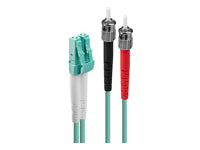 Lindy LWL-Patchkabel – LC-ST, OM3 Multi-Mode, 15 m, Vollduplex, Türkis