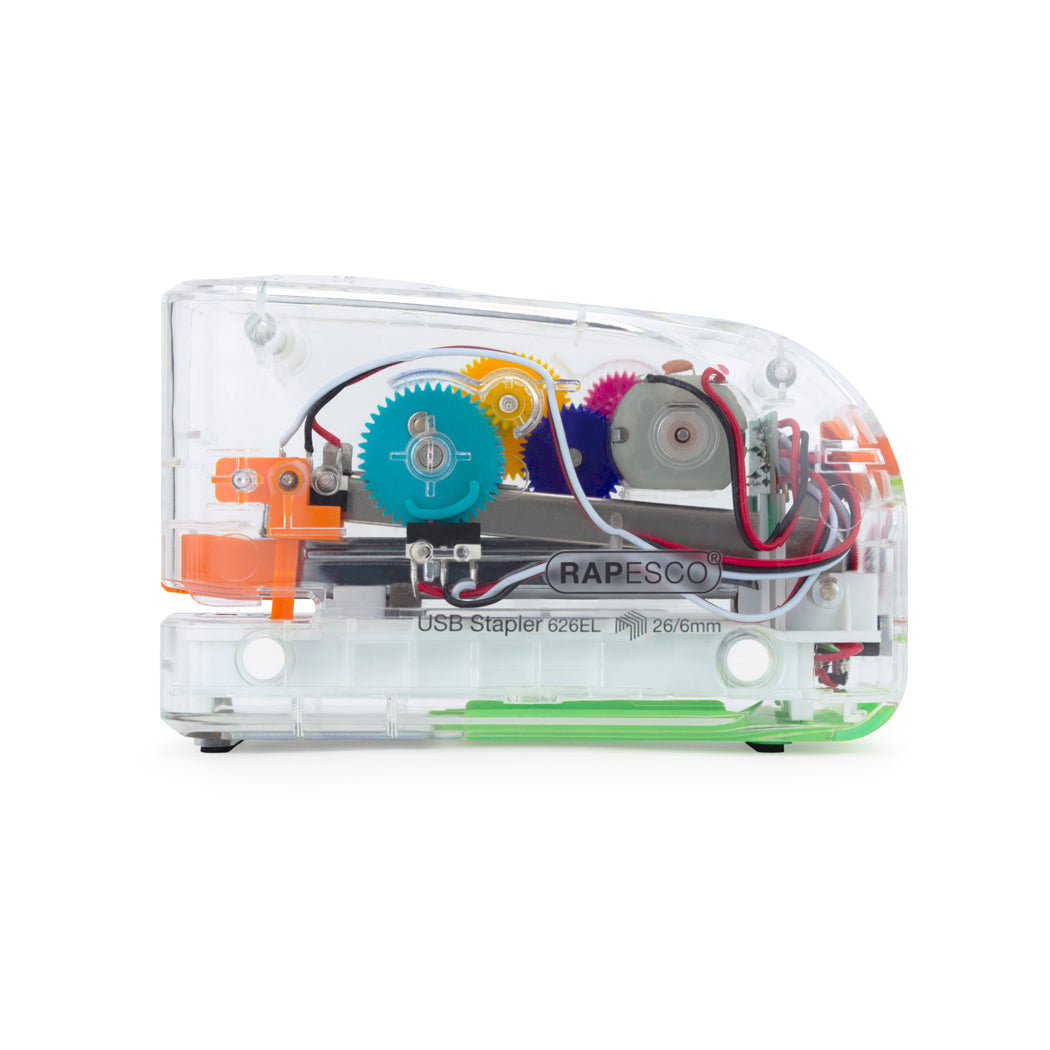 Rapesco 626EL Elektrohefter – 15 Blatt, Akku, Transparent