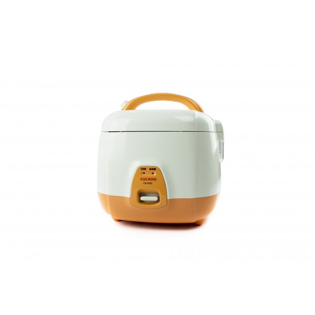 Cuckoo Reiskocher CR-0331 – 0,54 l, 360 W, Warmhaltefunktion – Elfenbein/Orange
