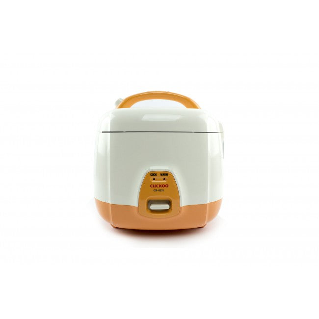 Cuckoo Reiskocher CR-0331 – 0,54 l, 360 W, Warmhaltefunktion – Elfenbein/Orange
