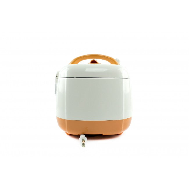 Cuckoo Reiskocher CR-0331 – 0,54 l, 360 W, Warmhaltefunktion – Elfenbein/Orange