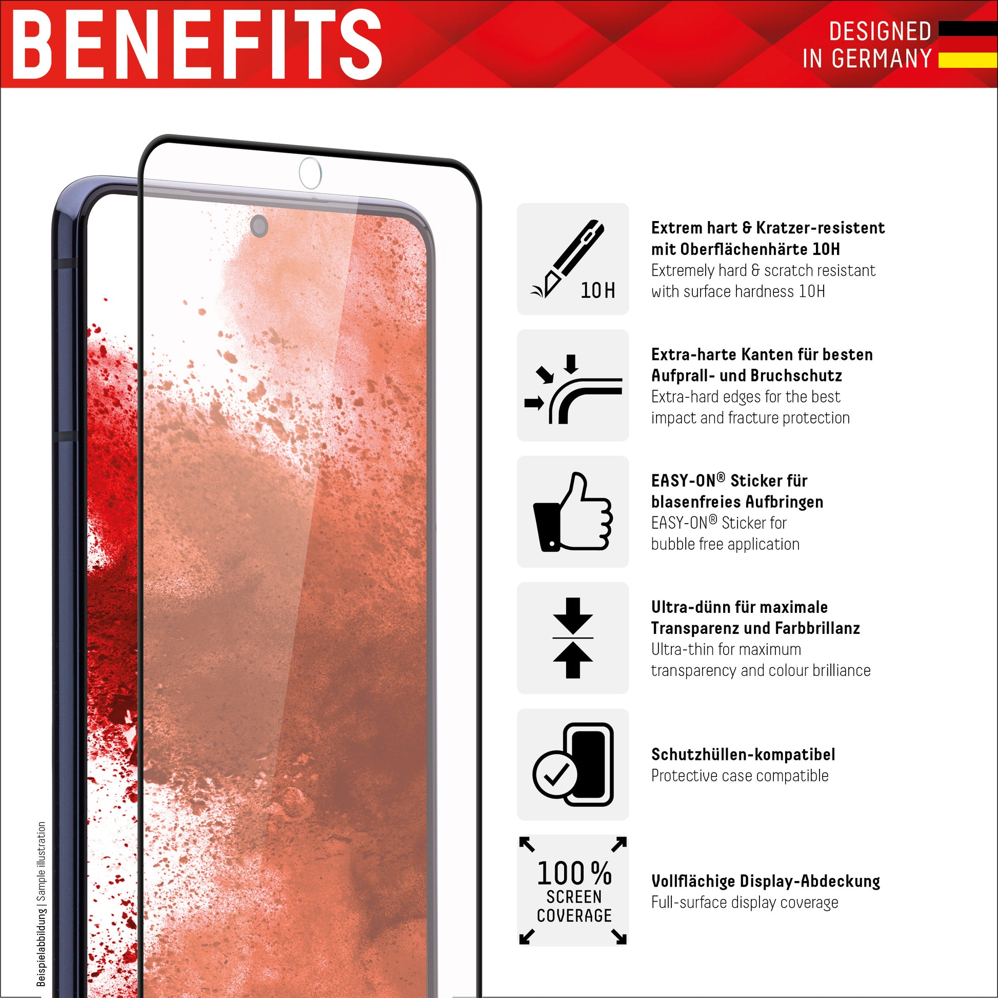 E.V.I. Backcover – für Samsung Galaxy S21+ 5G – transparent – Glas