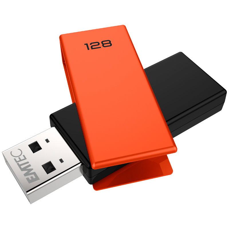Emtec C350 USB-Stick – 128 GB, USB 2.0, orange