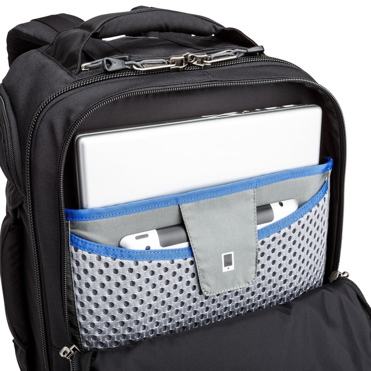 Think Tank Airport Essentials Rucksack – DSLR, 4 Objektive, Notebook-/Tablet-Fach, Regenhülle – Schwarz
