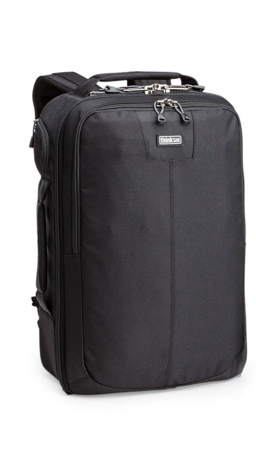 Think Tank Airport Essentials Rucksack – DSLR, 4 Objektive, Notebook-/Tablet-Fach, Regenhülle – Schwarz
