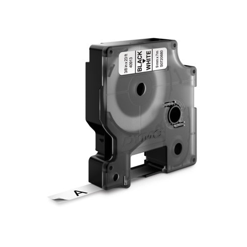 DYMO Schriftband – 12 mm × 7 m, weiss, schwarz, D1 – 10 Stück
